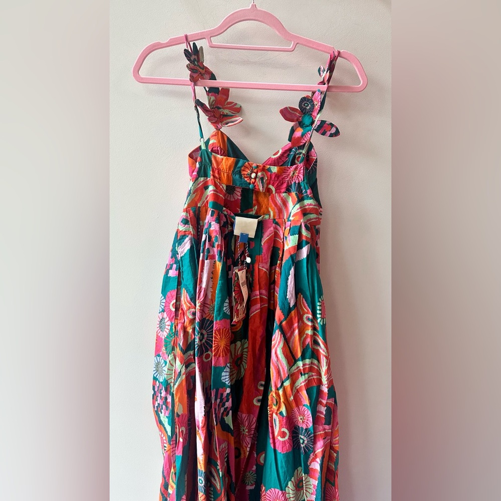 Farm Rio x Anthropologie Tropical Pleated Midi Dress - Picture 15 of 15